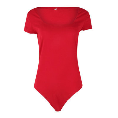 2023 verano AliExpress moda nuevo off-Cuello tubo superior Sexy Slim color sólido manga corta mono