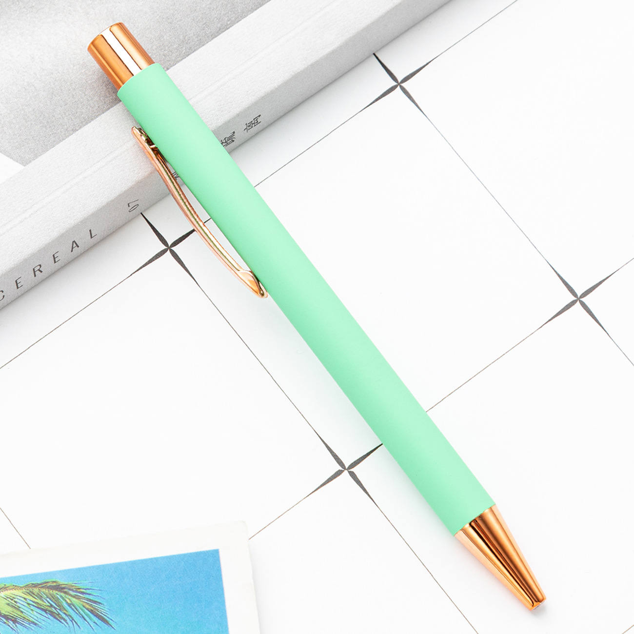 Prensa spray pegamento bolígrafo Oficina papelería estudiante publicidad regalo pluma al por mayor logotipo imprimible Bolígrafo De Metal