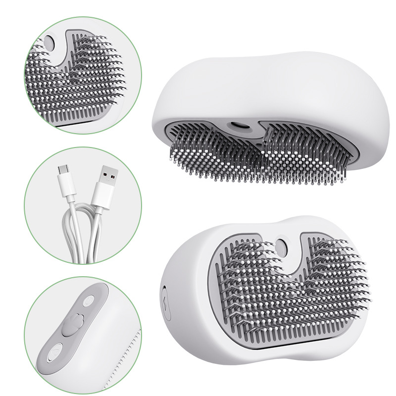 Nuevo peine de spray para mascotas transfronterizo, cepillo de eliminación de cabello con un clic para perros y gatos, cinturón de masaje de limpieza, peine de cabello anti-vuelo en aerosol