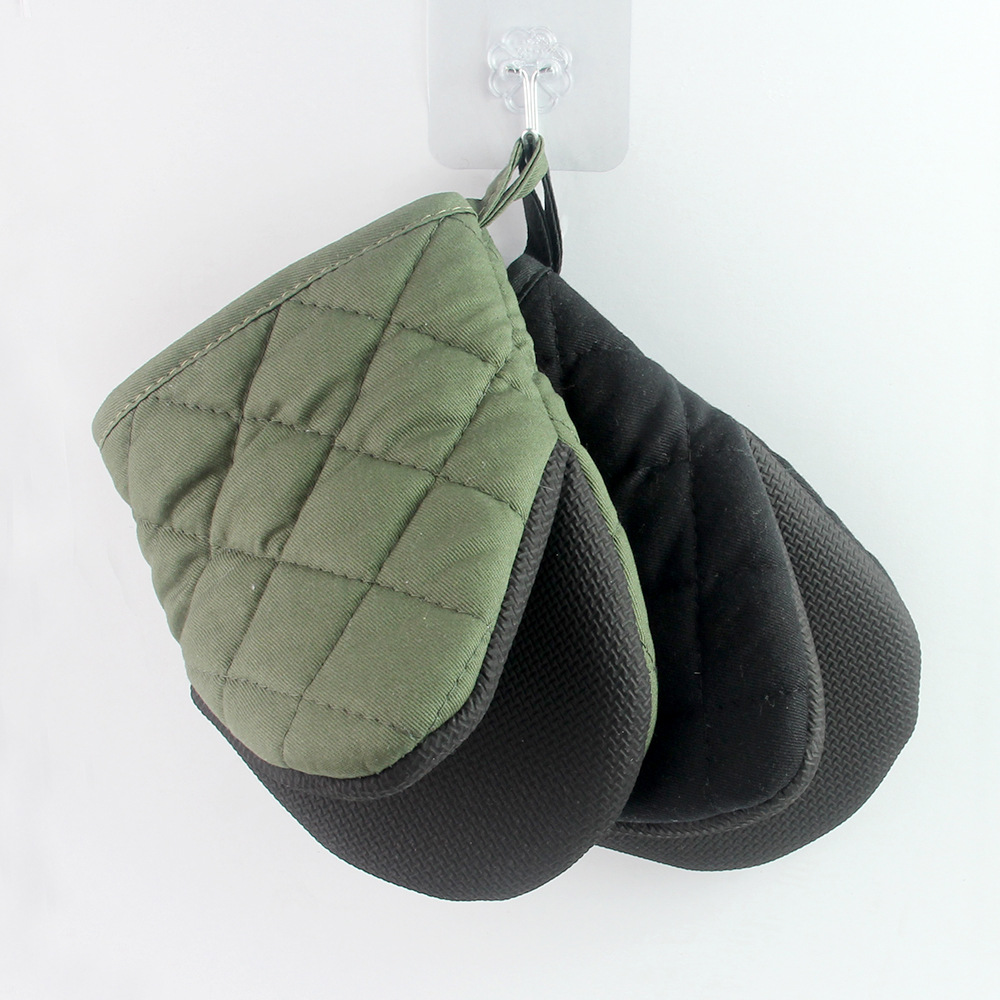 Cruz-frontera antideslizante silicona aislada clip de guante cocina especial horno de microondas anti-scald espesado hornear guantes de goma