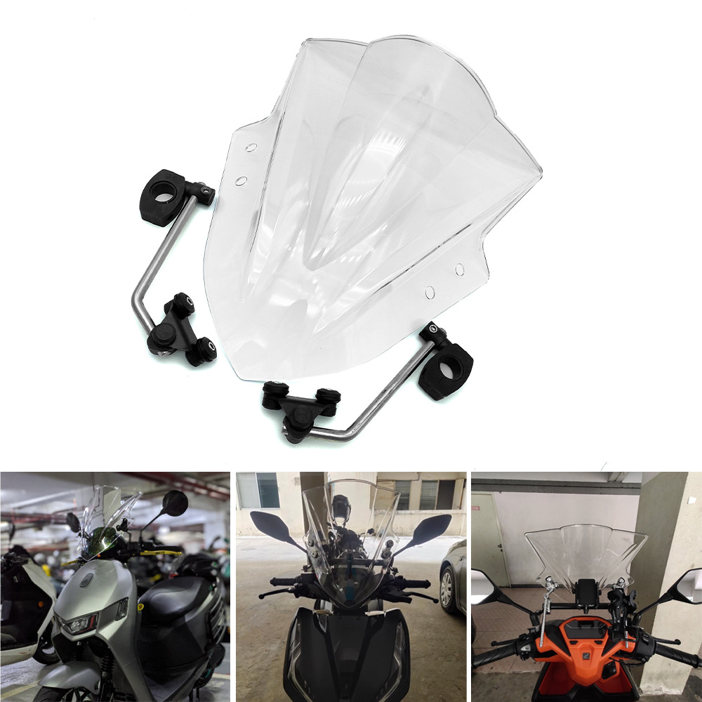 Suitable for Kawasaki Z250 Z300 Z750 modified front windshield goggles handlebar universal bracket windshield