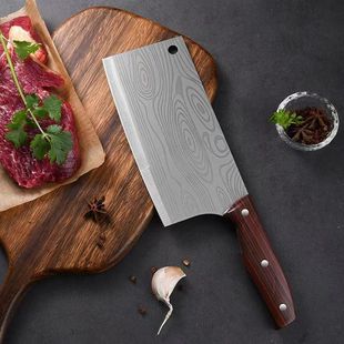 Cross-border Stainless Steel Household Kitchen Knife Damascus Pattern Slice Knife Cutting Dual-purpose Chef Knife Kitchen Knife