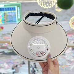 デザインされた新しい夏のファンハット、日焼け止め、USB充電、顔を覆う、ユニバーサルな大きなつばの日よけ帽子