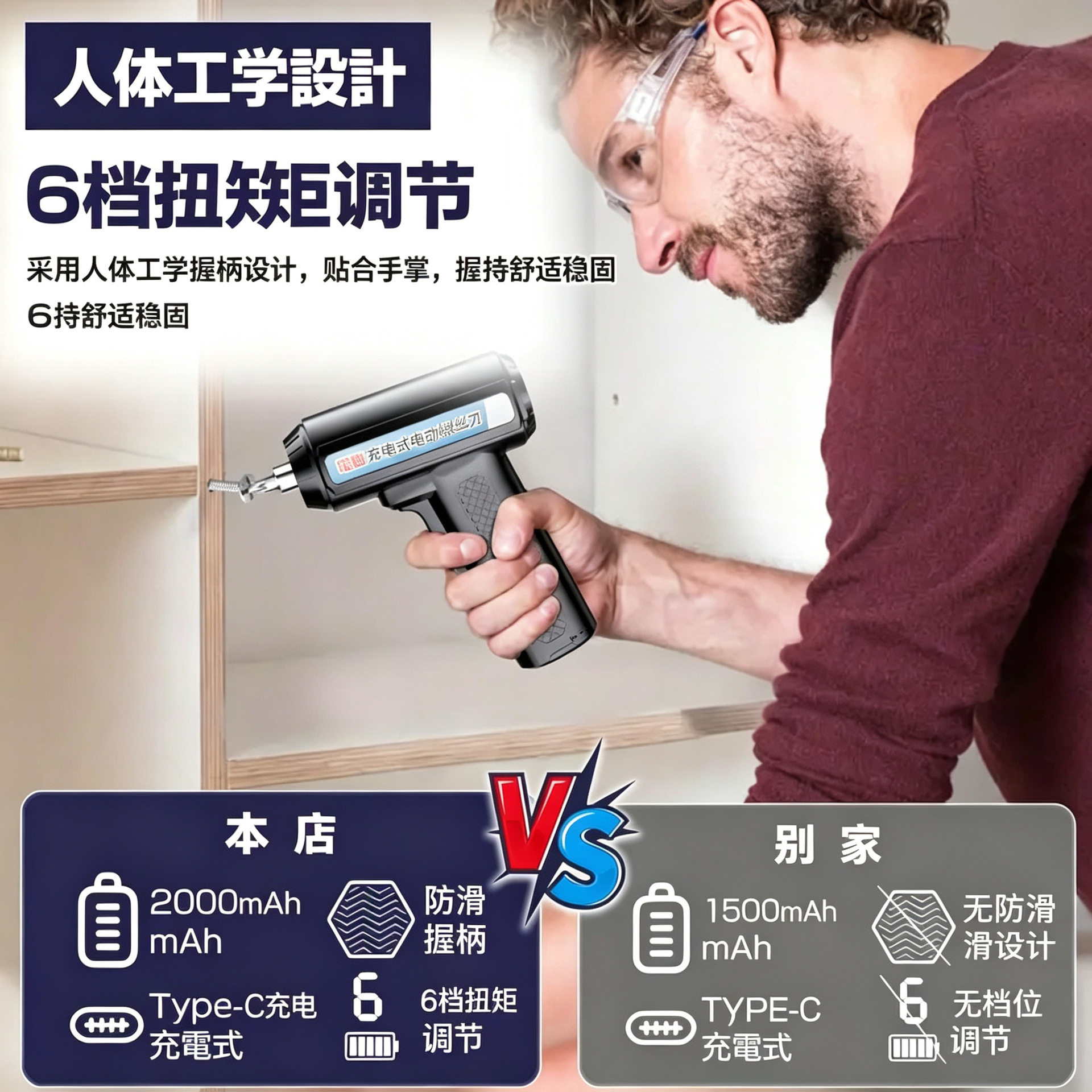 Xiaomi ev elektrikli matkap elektrikli çok fonksiyonlu vida sürücüsü mini lityum pil vida biti alet seti şarjlı tornavida