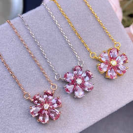 厂家直销实验室培育亚历山大项链女士时尚主石4x6mm跨境热卖