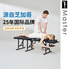 トンプレスのアメリカ式リッジベッドは電動で上下昇降可能です。骨彫刻診療ベッドの正骨リセットベッドの正骨ベッドです。