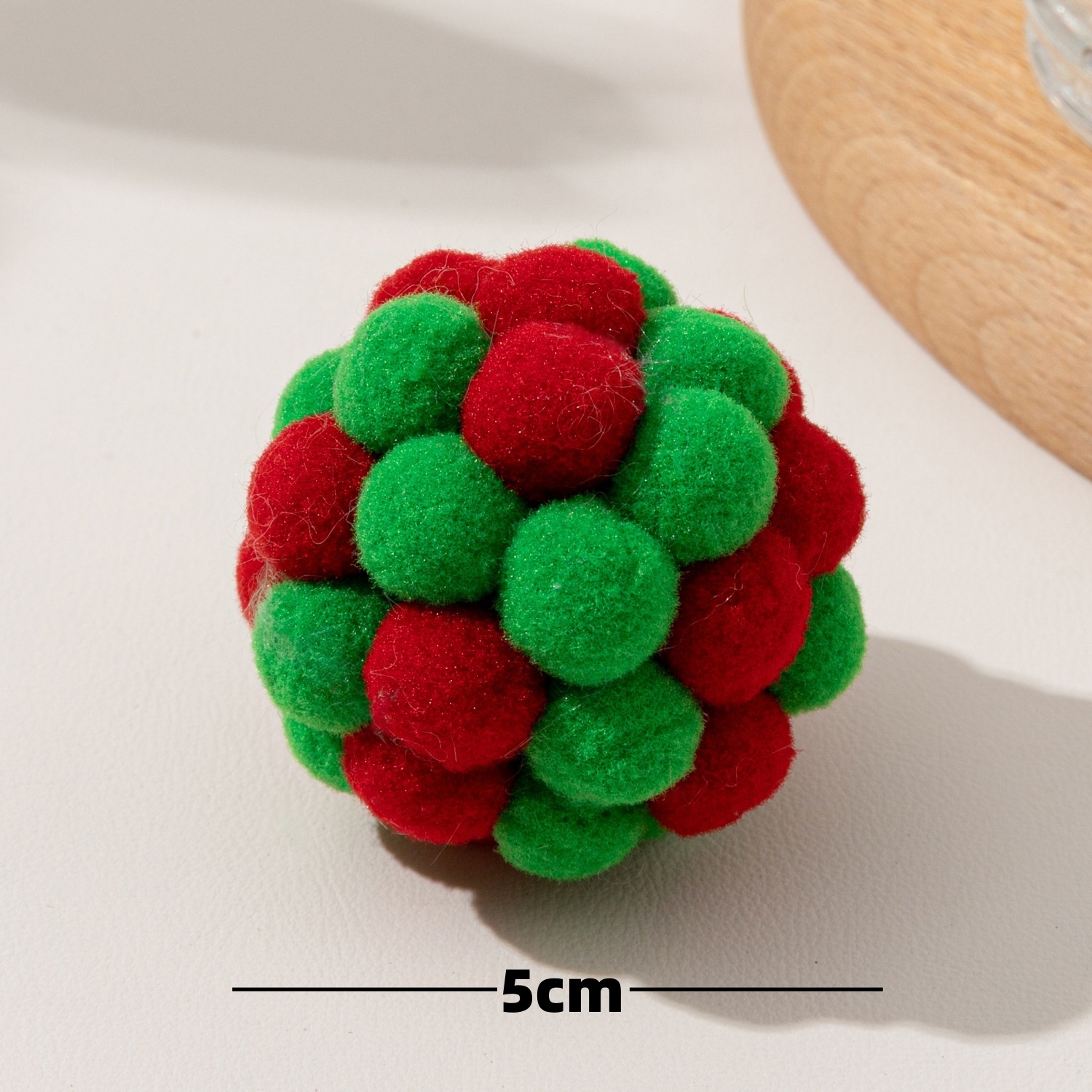 5CM 빨간색과 녹색 혼합 색상 고양이 공