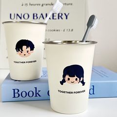 厚みのある落下防止ステンレス鋼のカップル歯ブラシカップ、シンプルな学生マウスウォッシュカップ、クリエイティブウォッシュカップ、寮ビールカップ
