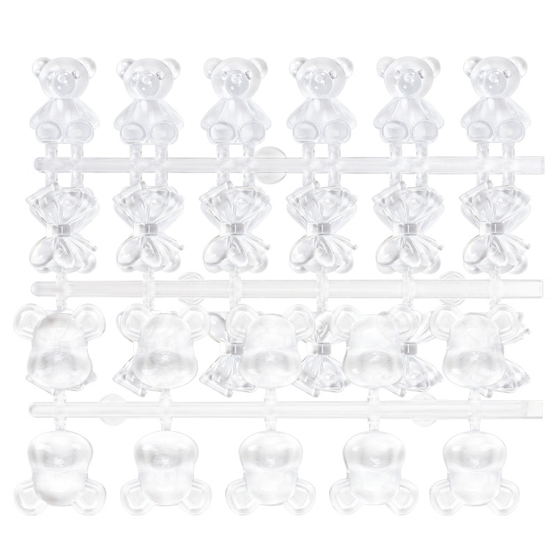 Tarjeta de color de dibujos animados de manicuras de pie de arco de oso pegamento de vinilo de visualización de color tarjeta de color plana sólida