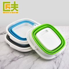 Camping folding bucket outdoor camping car cleaning bucket foldable cleaning bucket portable folding plastic bucket