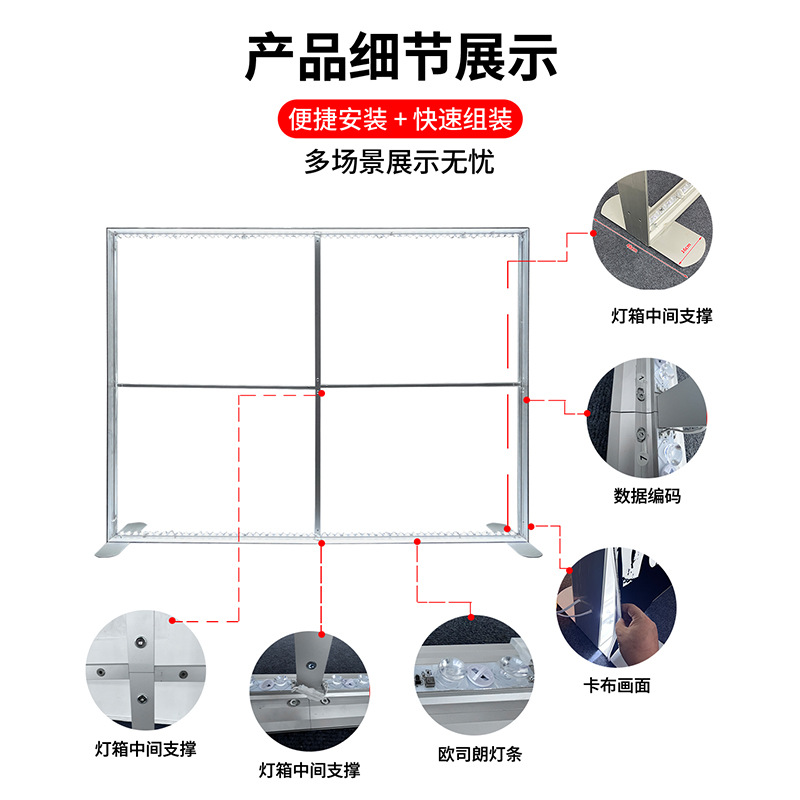 Transfronterizo 12cm caja de lámpara de cabbo exposición portátil plegable luminiscente estante de exhibición de aleación de aluminio puede personalizar pared de fondo LED