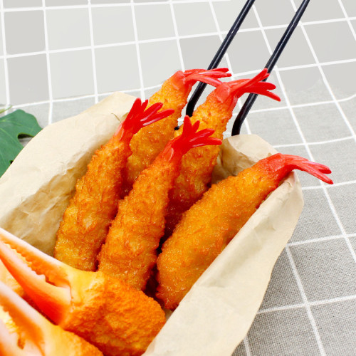 Simulated food Japanese tempura fried shrimp crab legs fried crab claws model decoration shooting props play house toys