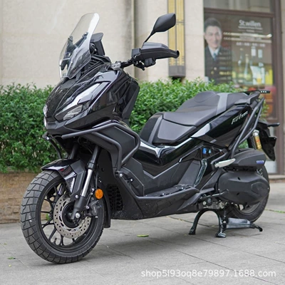 for Honda Adv350 Front and: Motorcycle bumper - black-reinforced-front-bumper-rear-bumper