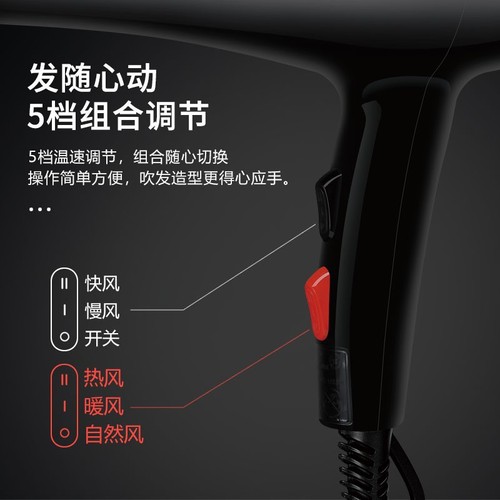 Conair Hair Dryer Small Home Appliances Salon Hair Dryer with Negative Ions High Power Household Appliances Dropshipping