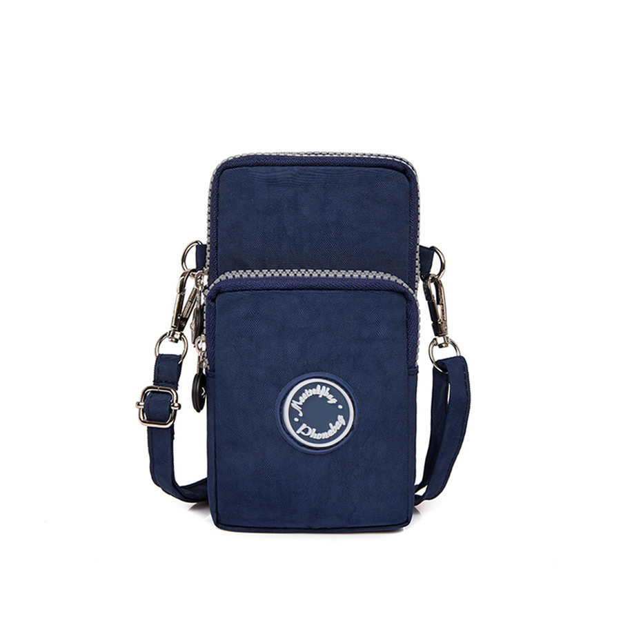 Bolsa de mensajero de mano de suministro directo de fábrica al por mayor, bolsa de teléfono móvil de pantalla grande, monedero, bolso de muñeca con cuello colgante, mini vertical para correr