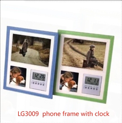Creative European style home decoration photo frame with electronic clock LG3009