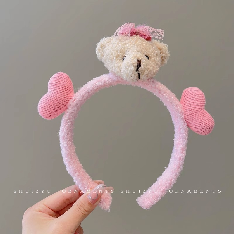 Face Wash diadema especial femenina 2023 nueva diadema femenina antideslizante horquilla de pelo de felpa Paquete de pelo banda de pelo de dibujos animados tocado