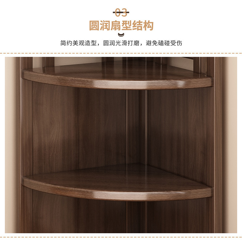 Estante de la esquina multi-capa triángulo estante de almacenamiento sala de estar piso pared lateral Gabinete de la cocina esquina trípode