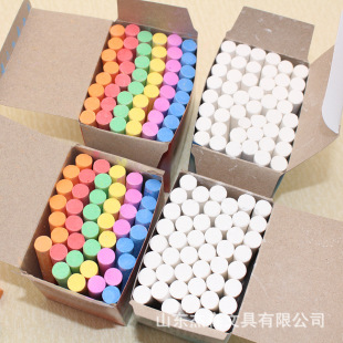 Baoyu Aerospace Colorful White Plastic Light Chalk Teaching Writing Round Multicolor Children's Chalk Educational Wholesale