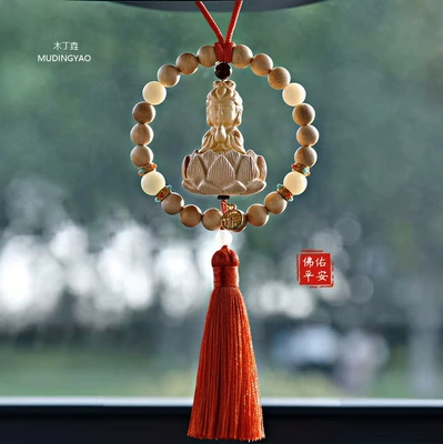 Pendant Wholesale – Car hanging - guanyin-thuja-fragrant-wood-red-tassel