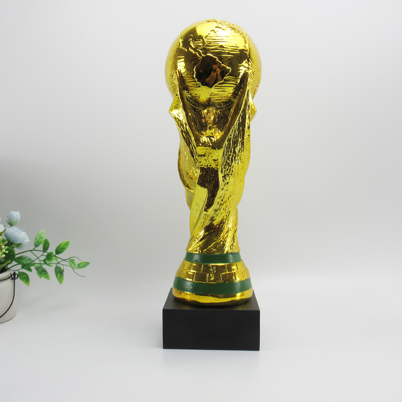 Copa del mundo Hércules Copa trofeo modelo fútbol juego de fans recuerdo galvanoplastia adornos de resina transfronteriza comercio exterior