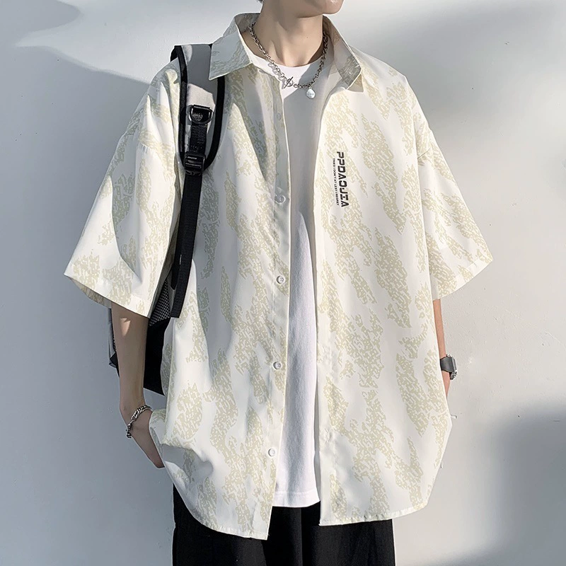 Черная летняя шелковая японская рубашка, oversize, стиль высокого качества