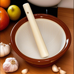 Ceramic Grinding Bowl, Baby Grinding Bowl, Grinding Bowl, Baby Fruit and Vegetable Rice Cereal and Meat Puree Grinding Food Supplement Bowl