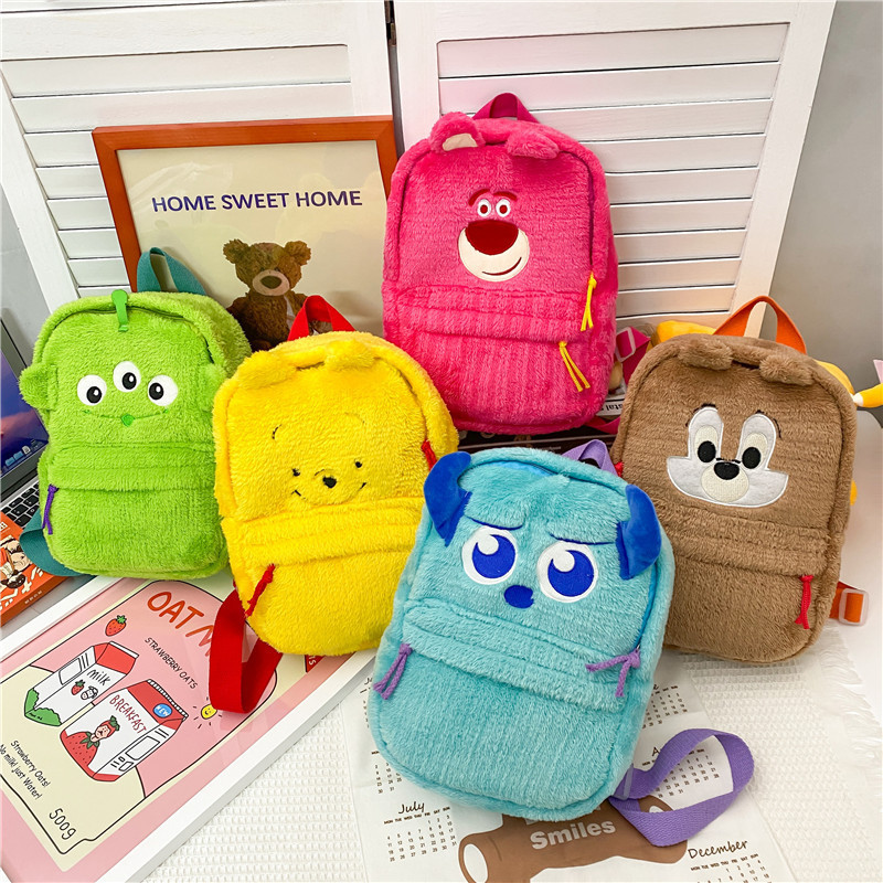Japanese-Style Ins Fluffy Girly Large-Capacity Backpack 2022 Cartoon Parent-Child Travel Backpack with Bear Elements Japanese-Style Ins Fluffy Girly Large-Capacity Backpack 2022 Cartoon Parent-Child Travel Backpack with Bear Elements