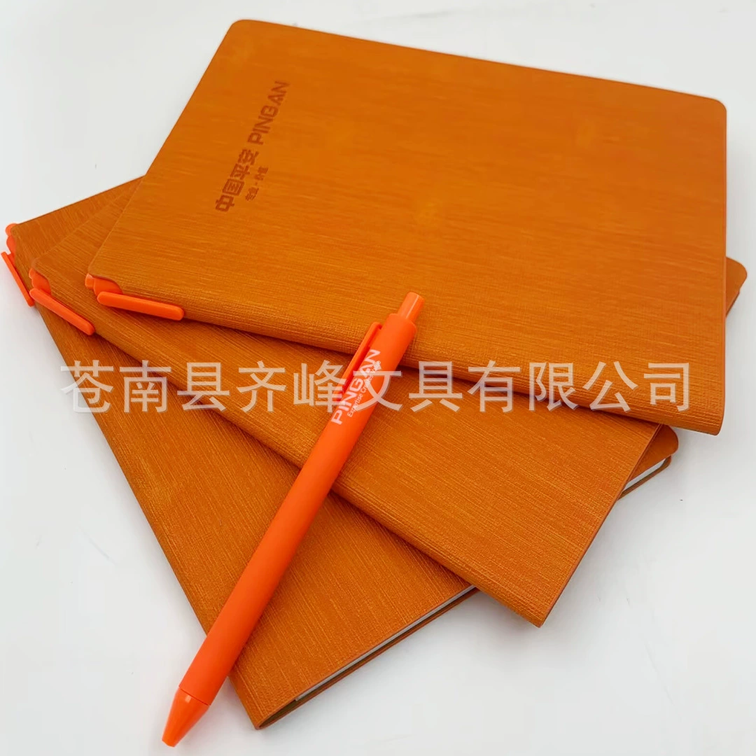 Оранжевый блокнот можно использовать в качестве логотипа, блокнот формата А5, офисный бизнес, мягкая кожа, студенческий подарок, УФ-кожа, цветная печать