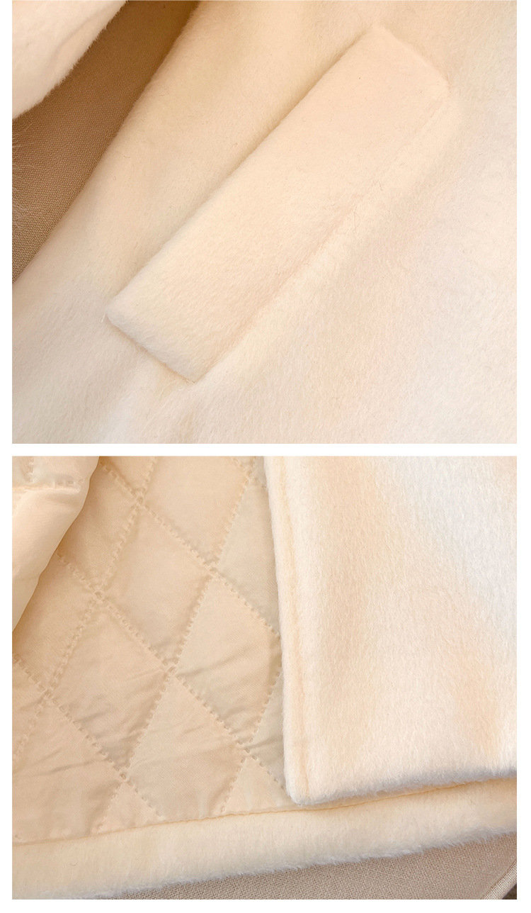 300斤大码女装胖mm冬季夹棉法式气质高级感毛呢外套大衣2024新款 pic 14