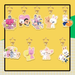Stray Kidsアニメと同じアクリル両面キーホルダーアクセサリー