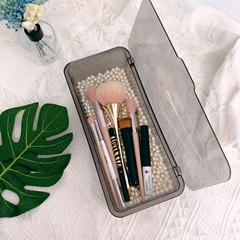 Makeup brush storage box with lid dustproof eyebrow pencil eyeshadow brush lipstick cosmetic brush cosmetic egg beauty makeup storage box