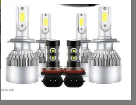 Ön faralar: Headlight Set, Front Headlights - c6-h7-4-pieces-lens-fog-lamp-h11-2-pieces