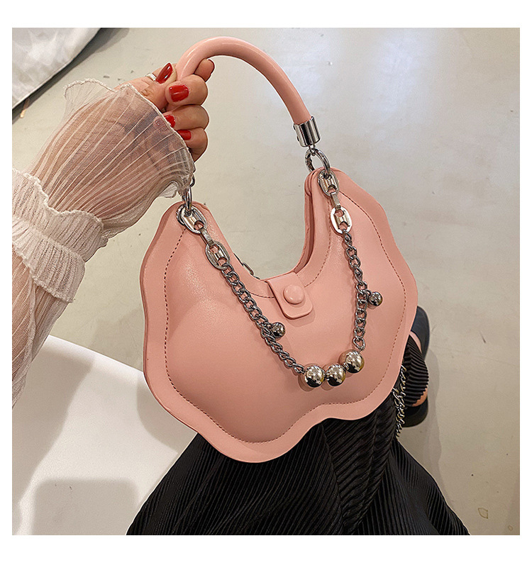 Streetwear Solid Color Round Magnetic Buckle Circle Bag display picture 5