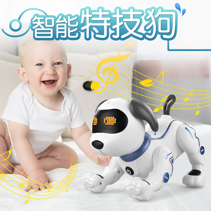 Control remoto inteligente acrobacias robot perro programable perro eléctrico canta y baila robot juguetes para niños al por mayor