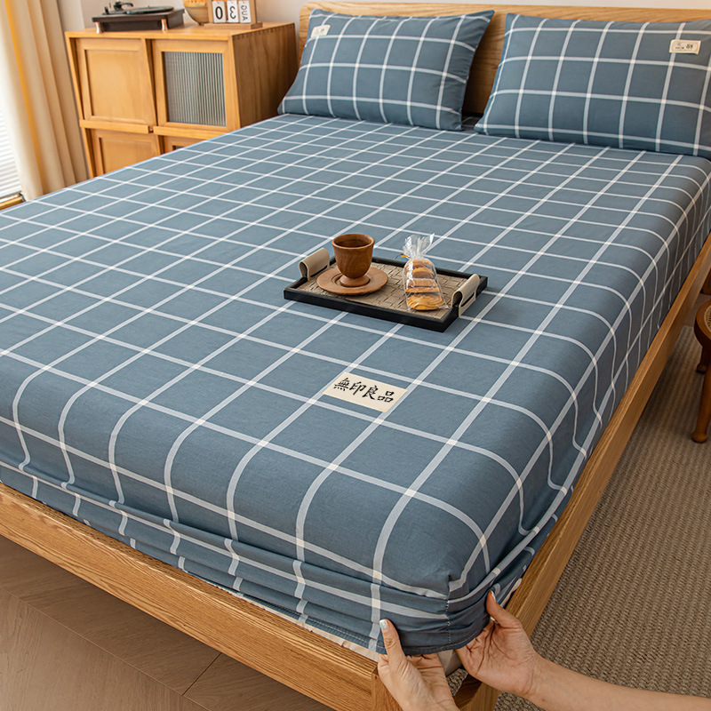 2025 nueva sábana de algodón cómoda y cepillada otoño e invierno funda protectora de colchón de algodón de una sola pieza funda de cama de sábana