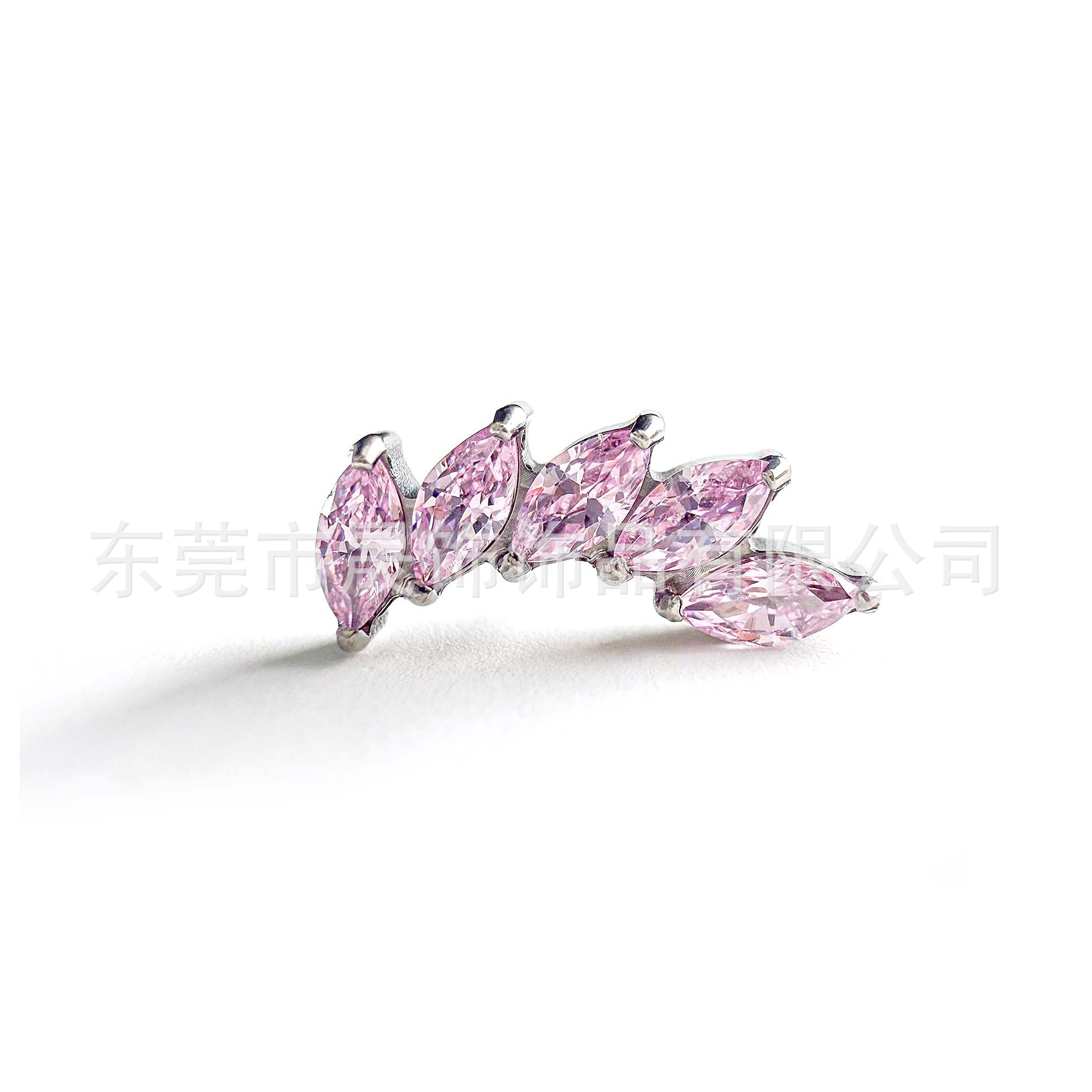 F136 Titanium 斜边马眼包 Studded 5A Cubic Zirconia Ear Stud Labret Stud Helix Cartilage Stud G23 Implant Grade Titanium Helix Piercing Jewelry