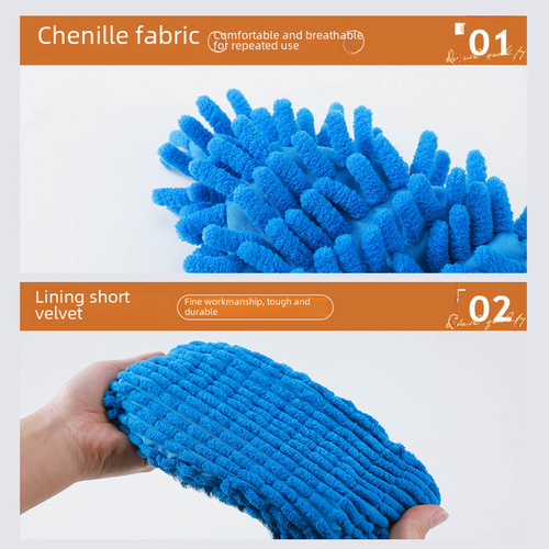 Cross-border Shaggy Swiffer Mop Slippers Household Lazy Mop Shoe Covers Sweeping Cleaning Replaceable Mop Head Wholesale