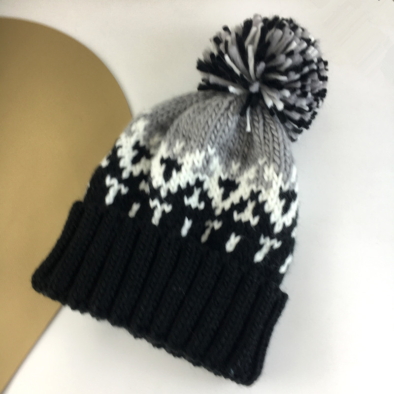 Unisex Cute colorful woolen hat for women autumn and winter warm earmuffs curled edge knitted hat earmuffs pullover cap_voghion.com