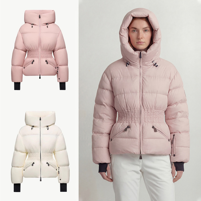 2026 Winter New Niche Korean Style Pink Long-Sleeved Waist-Cinching Hooded down Jacket Short Coat Warm Ski Jacket for Women 2026 Winter New Niche Korean Style Pink Long-Sleeved Waist-Cinching Hooded down Jacket Short Coat Warm Ski Jacket for Women