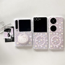 磁吸波点凯蒂猫适用华为PuraX手机壳折叠屏mixflip2翻盖卡通可爱