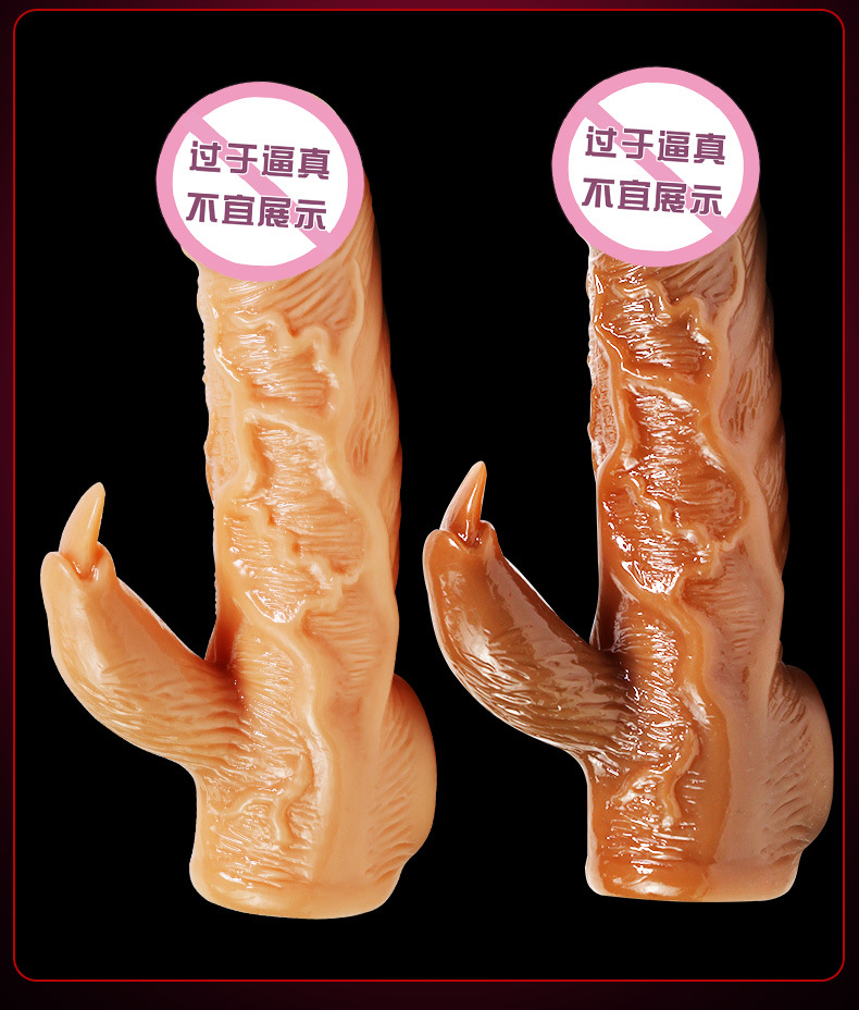 Men’s Wearable Hollow Dildo Sleeve in TPE, Transparent, Manual Use — detail image 25