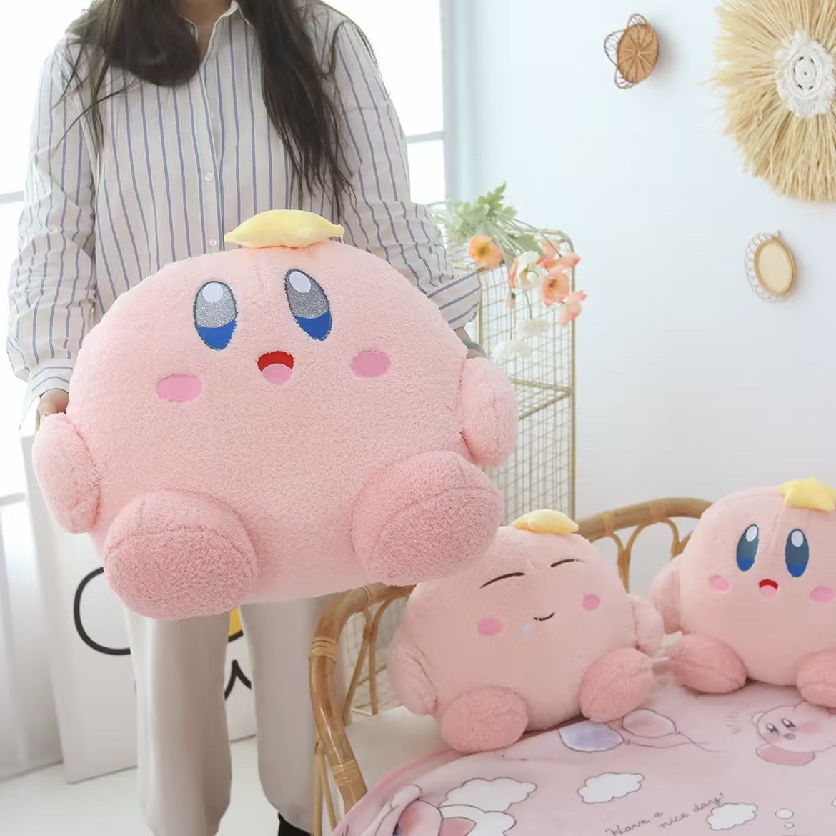 큰 둥근 눈 베개