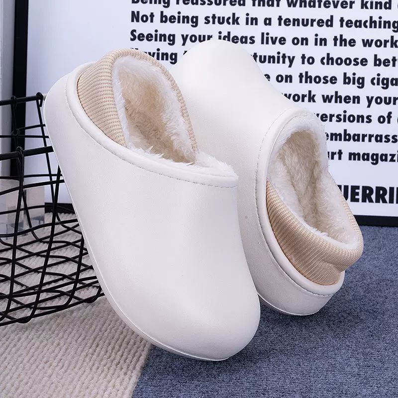 冬季棉鞋儿童保暖外穿防滑软底加绒拖鞋中大童家居保暖棉拖男大童