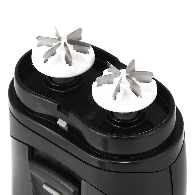 Portátil 2188 máquina de afeitar eléctrica doble cabeza cortador barba cuchillo batería seca con luz LED fábrica al por mayor