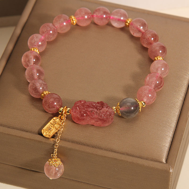 Organic small design crystal bracelet for students, Korean style, Birthday gift