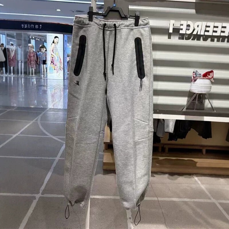 Cross-border spring and autumn new fashion casual sports pants for men, spring and autumn cuffed jogger pants, loose and versatile straight-leg pants, trendy Cross-border spring and autumn new fashion casual sports pants for men, spring and autumn cuffed jogger pants, loose and versatile straight-leg pants, trendy