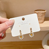 Retro fashionable small earrings with tassels, design silver needle, wholesale