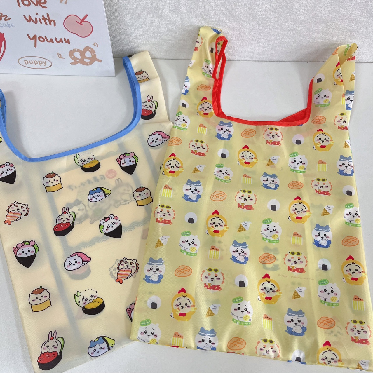 Japanese cartoon cute foldable capacious handheld quality shopping…