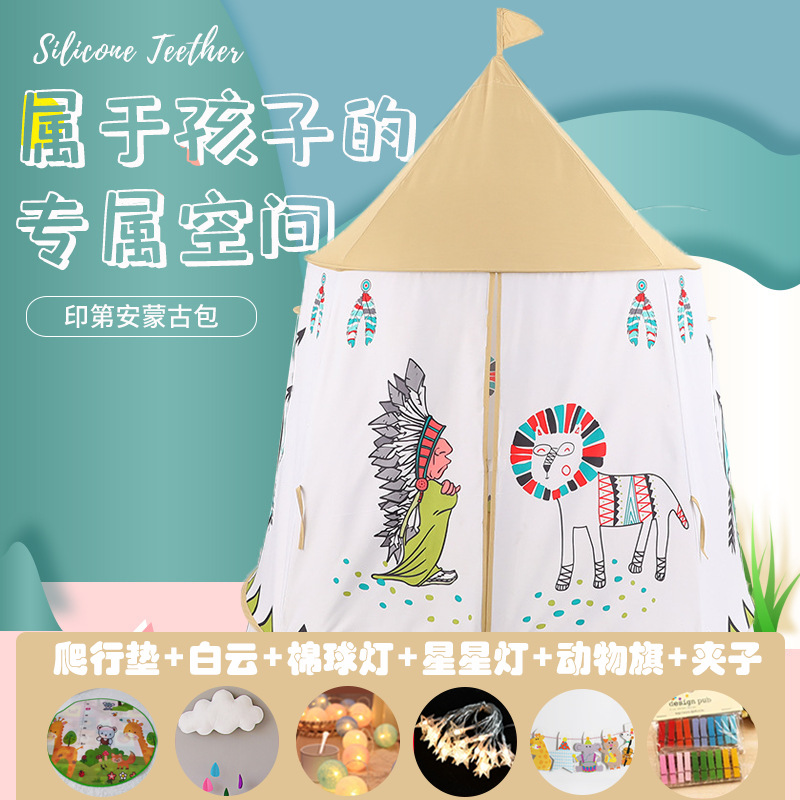 Casitas de Juego Infantiles Indias para Niños y Niñas, para Interiores y Exteriores, Estilo Castillo, Juguetes, Dropshipping Internacional, Selección Cuidadosa